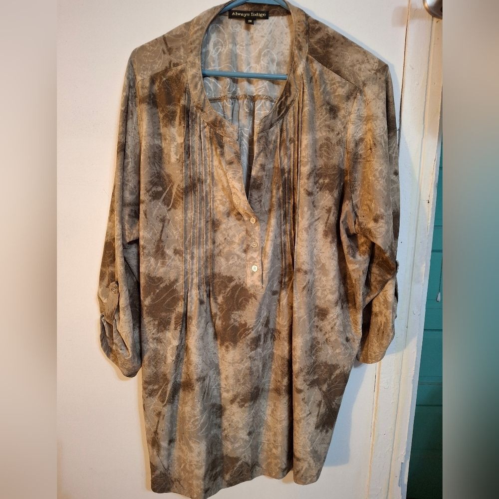 Always Indigo Blouse 2 X